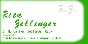 rita zellinger business card